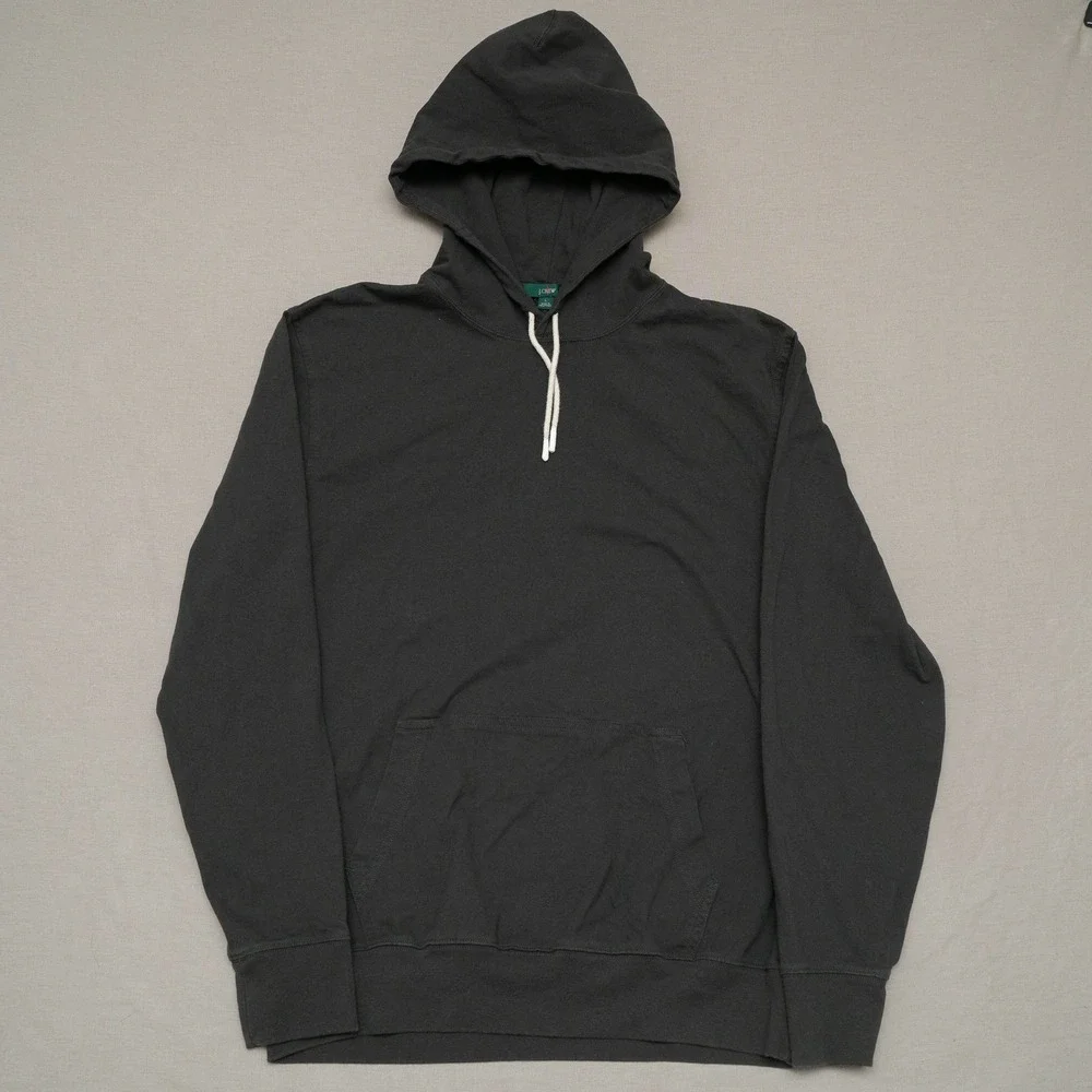 J Crew Re-Imagined Oarsman Logo Lightweight Gray Hoodie Adult Large